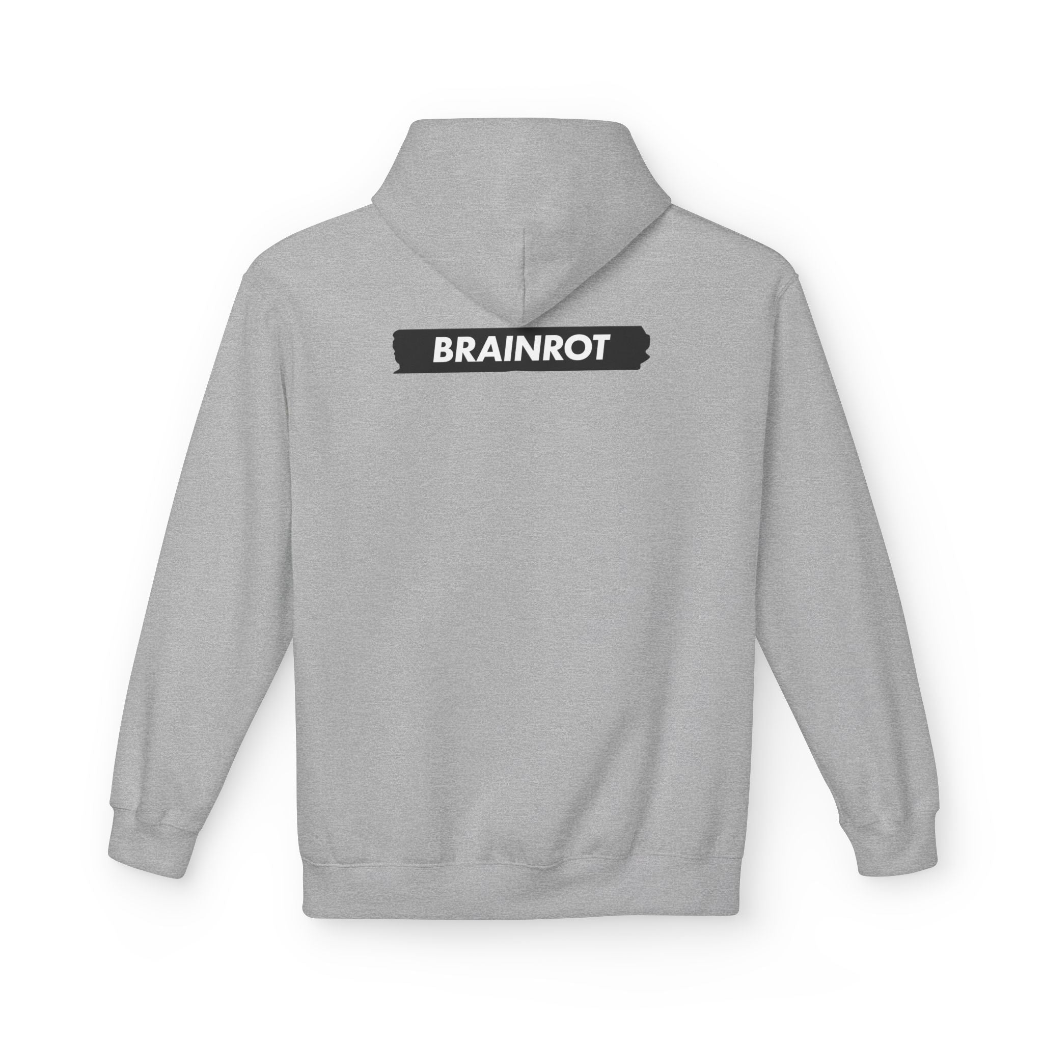 Brainrot Hoodie — Vintage Smiley Skull Graphic Pullover
