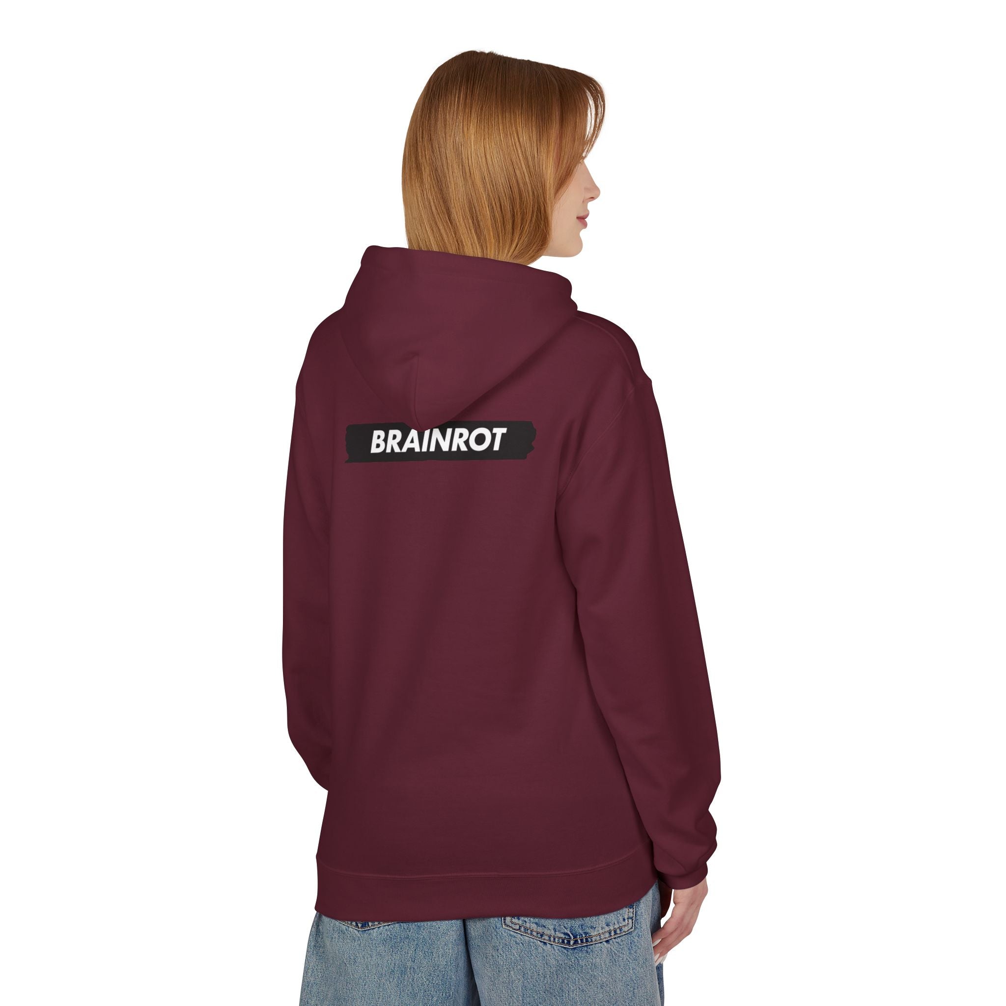 Brainrot Hoodie — Vintage Smiley Skull Graphic Pullover