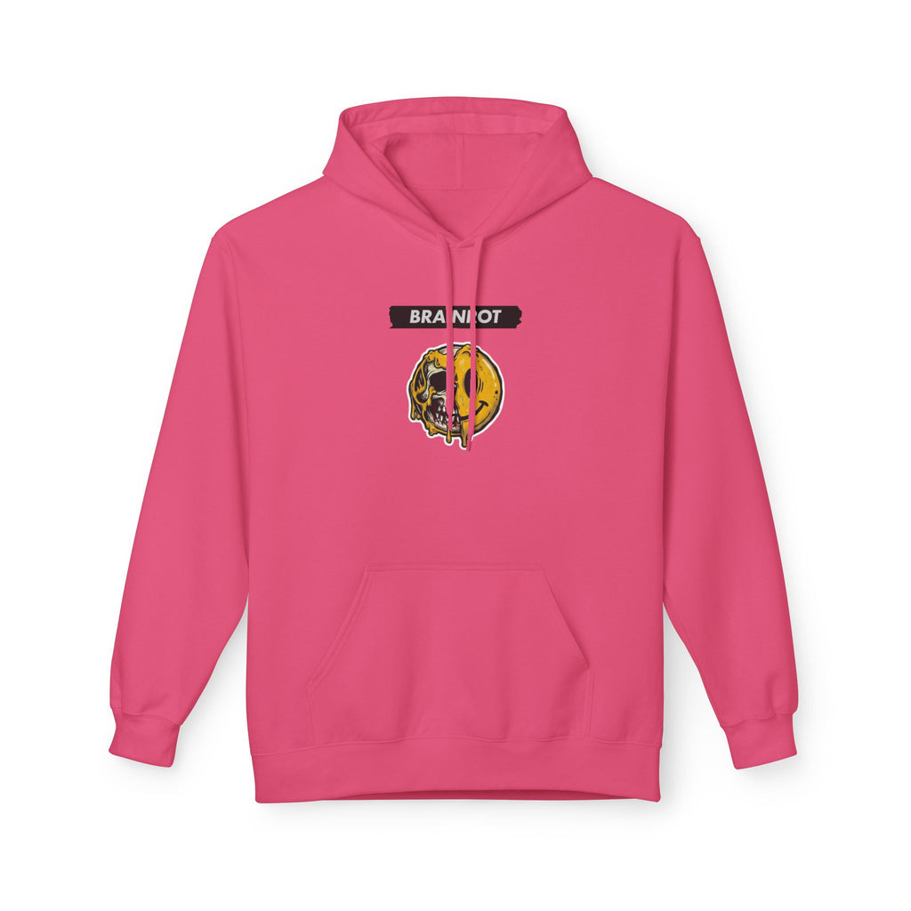 Brainrot Hoodie — Vintage Smiley Skull Graphic Pullover