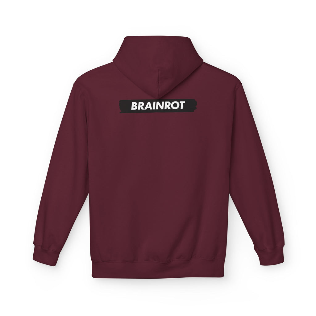 Brainrot Hoodie — Vintage Smiley Skull Graphic Pullover