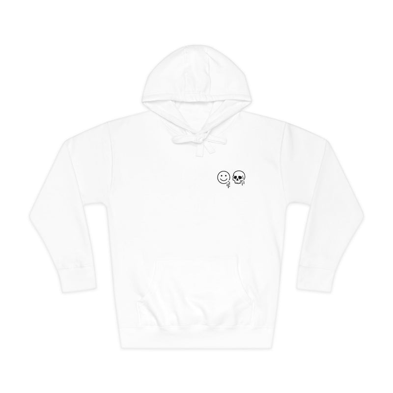 Skull & Smile Hoodie — Minimal Chest Graphic Casual Pullover