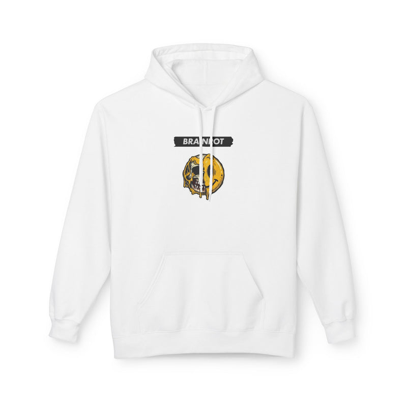 Brainrot Hoodie — Vintage Smiley Skull Graphic Pullover
